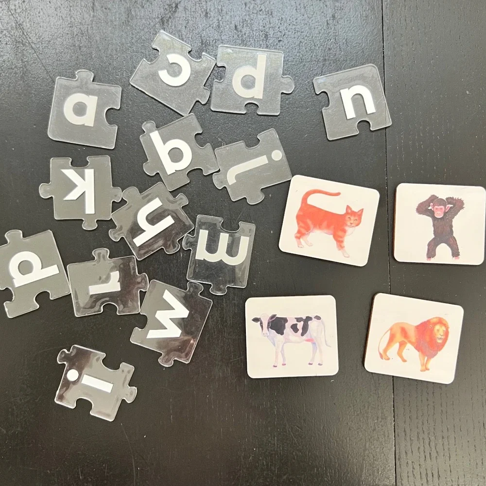 Lovevery Replacement Picture Cards for Letter Sounds Puzzle Clear OS